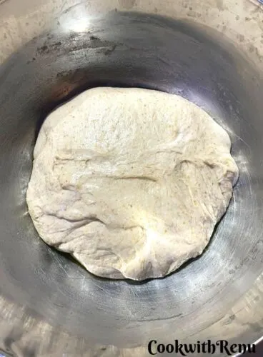 After the stretch and fold dough and proofed in a bowl.