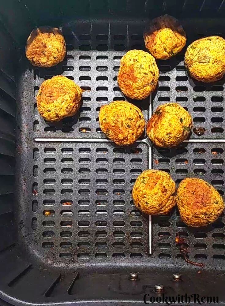Baked Koftas in air-fryer.