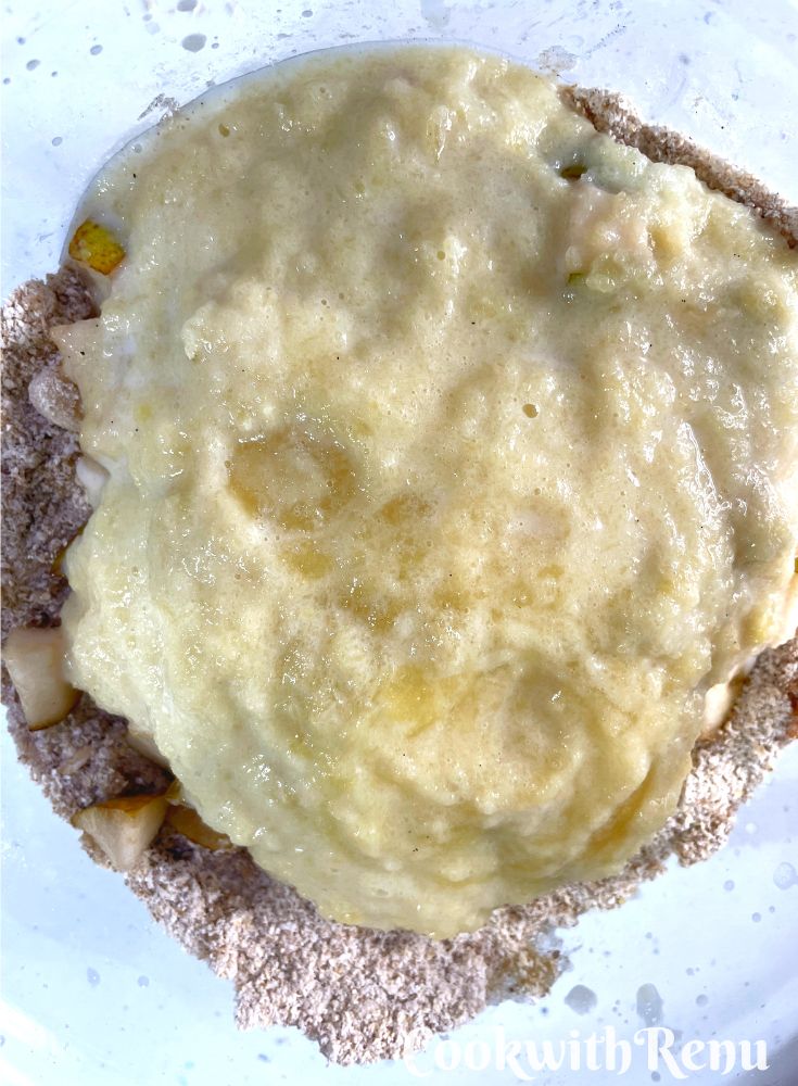 Apple Sauce added to dry ingredients