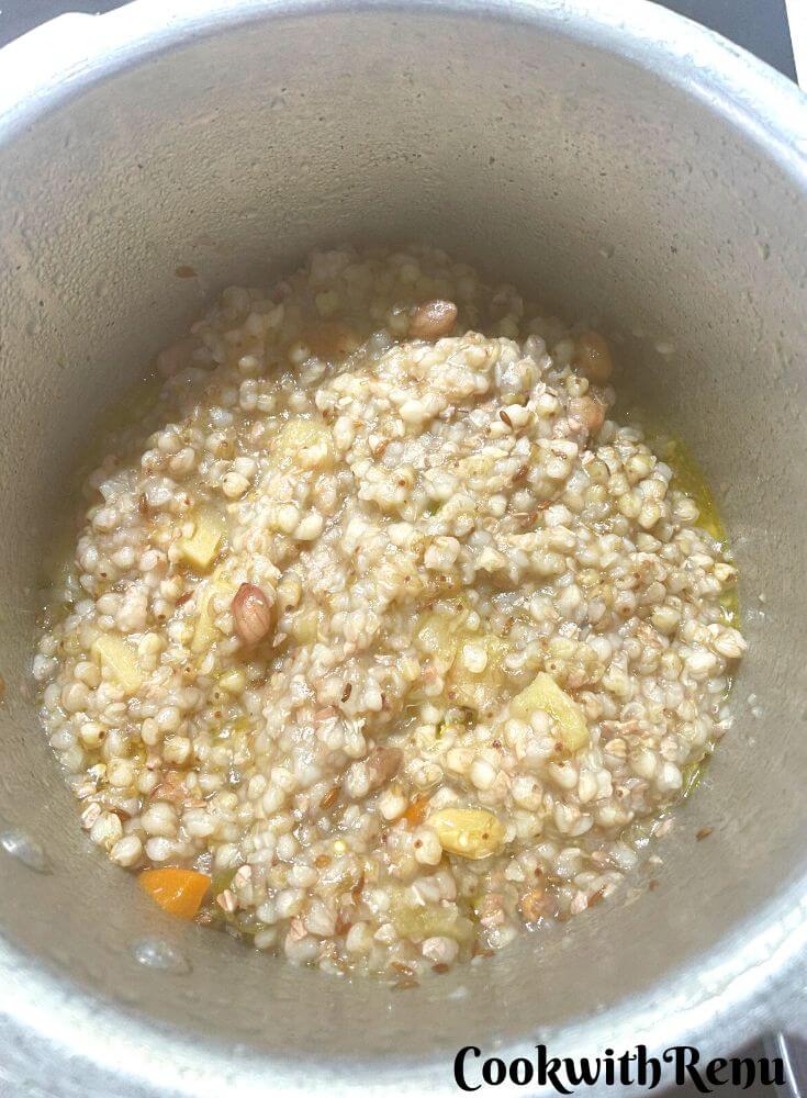 Cooked Kuttu Ki Khichdi