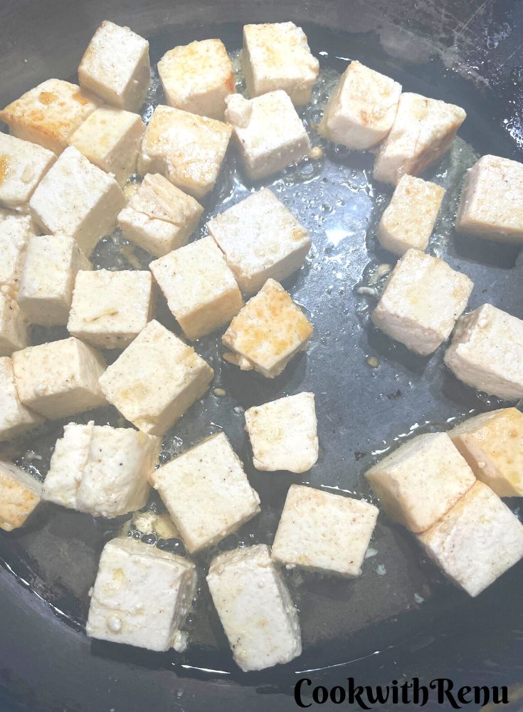 Shallow Frying Paneer