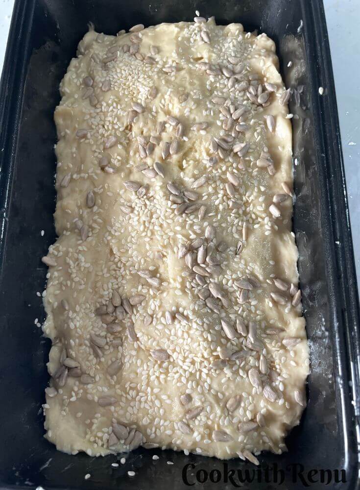 Dough in baking tray