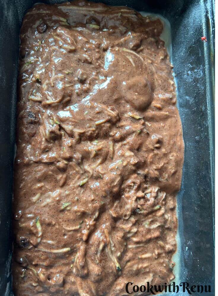 Zucchini Cake ready to be baked