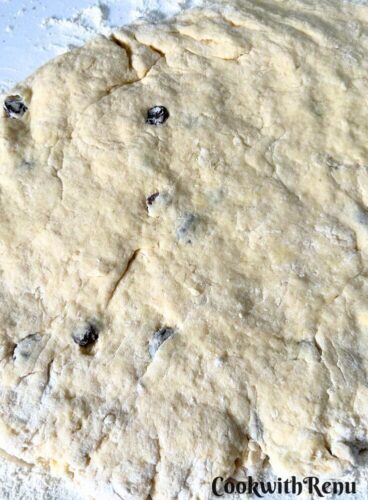 Dough being rolled