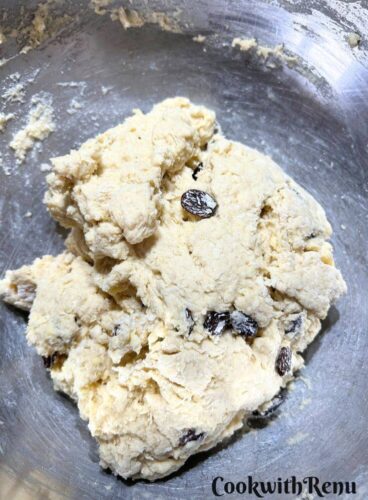 Wet mix for Scones in a bowl.