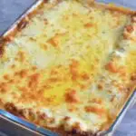 Vegetable Lasagne in a baking tray.