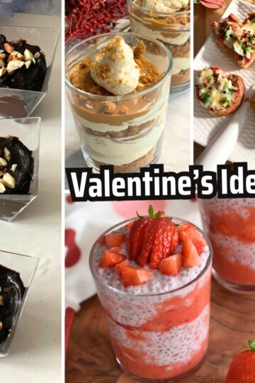 Collage showing Valentine's Day Recipes