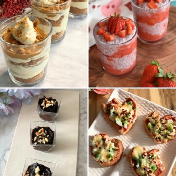 Collage showing Valentine's Day Recipes