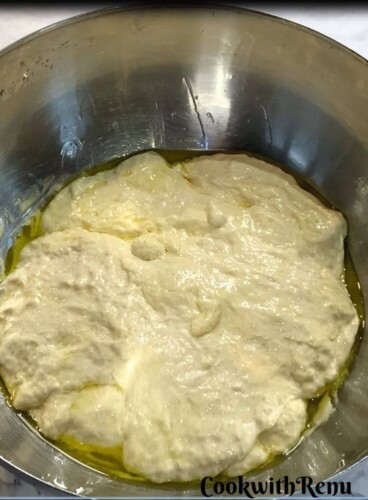 Ready Dough in a steel bowl.