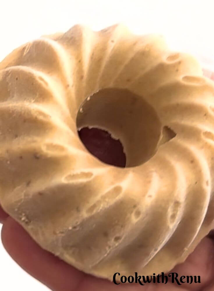 Image showing a 2 Ingredient Banana Peanut Butter Ice Cream from a silicone mould.