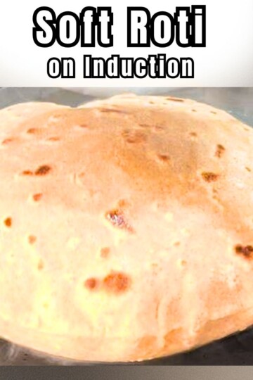 Roti getting puffed on Induction.