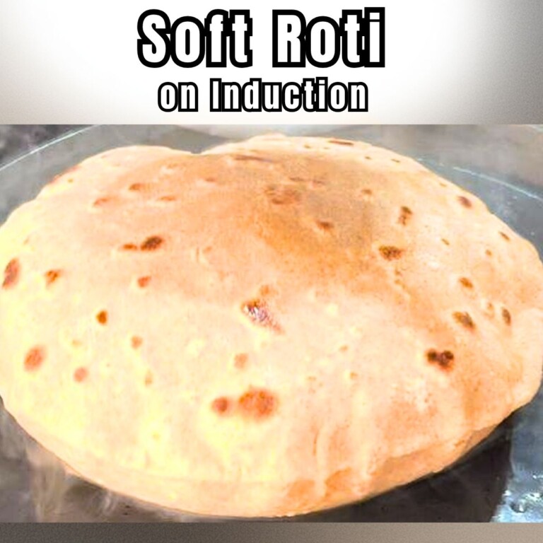 Roti getting puffed on Induction.